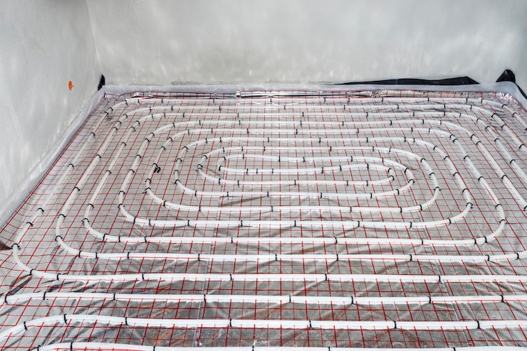 hydronic radiant floor heating in concrete slab