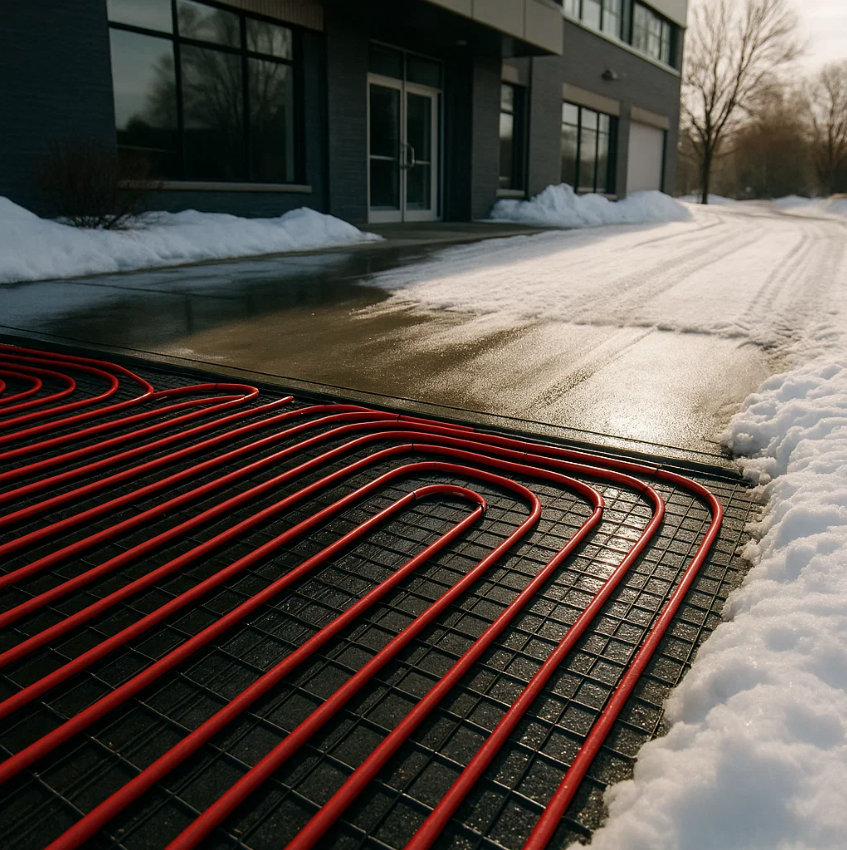 hydronic snow melt systems for driveways