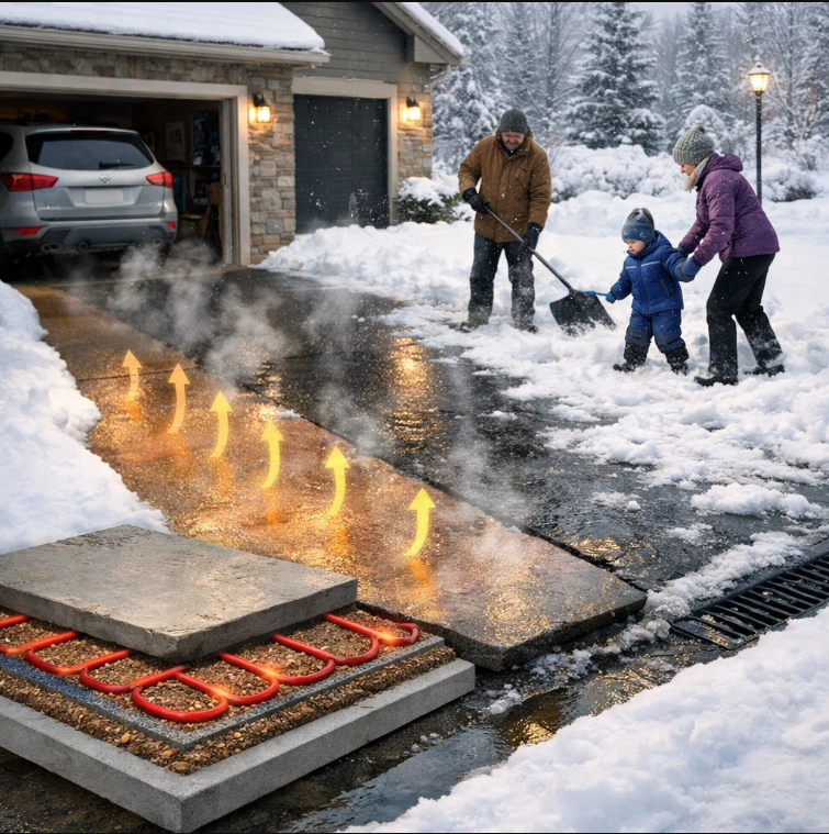 driveway snow melt system cost