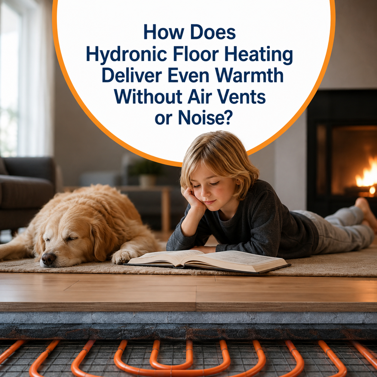 hydronic floor heating system
